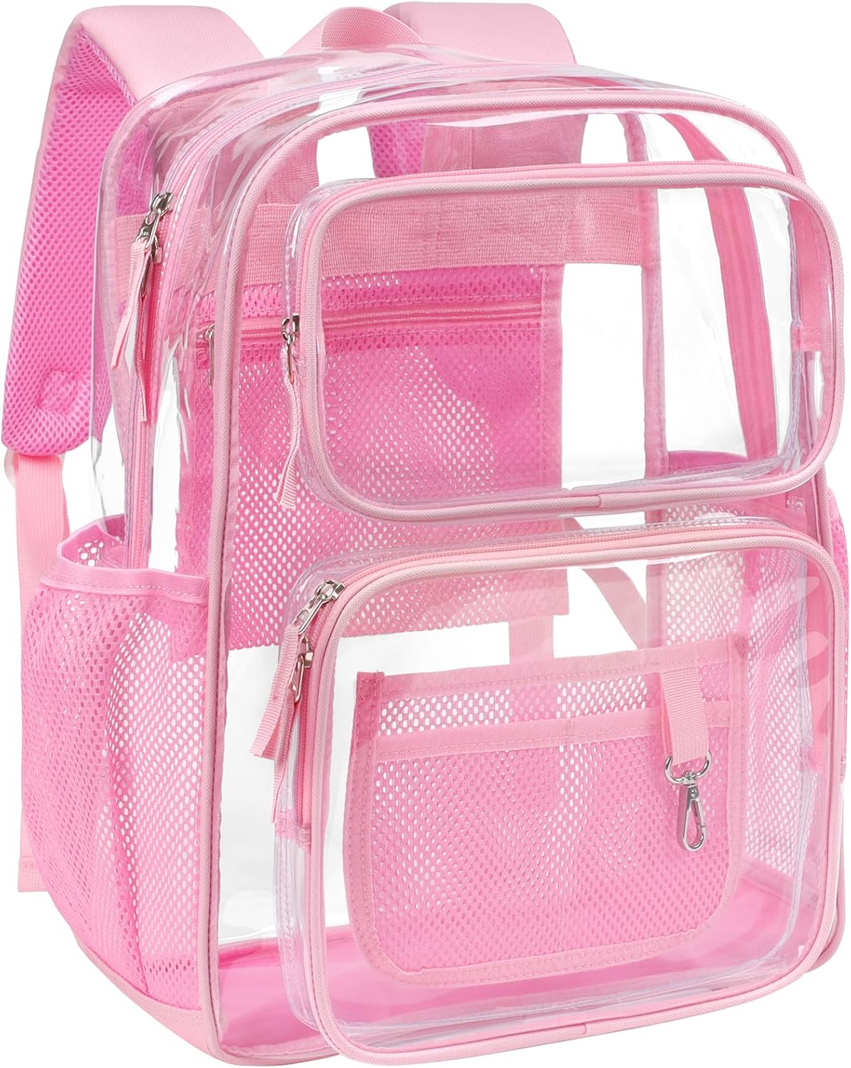 Isolde 17-Inch Heavy-Duty Clear School Backpack with Padded Straps and Laptop Fit