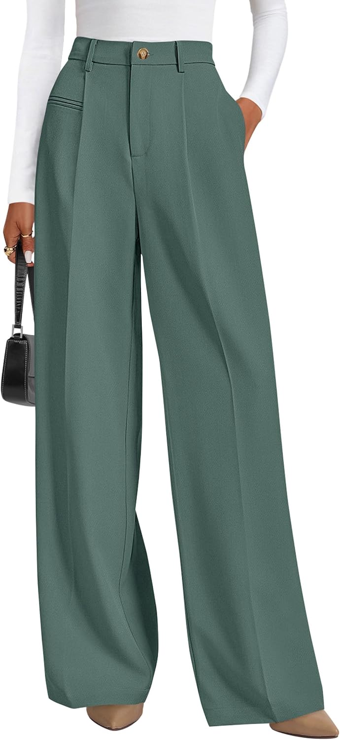 Anaëlle Women's High-Waisted Wide Leg Tailored Palazzo Trousers