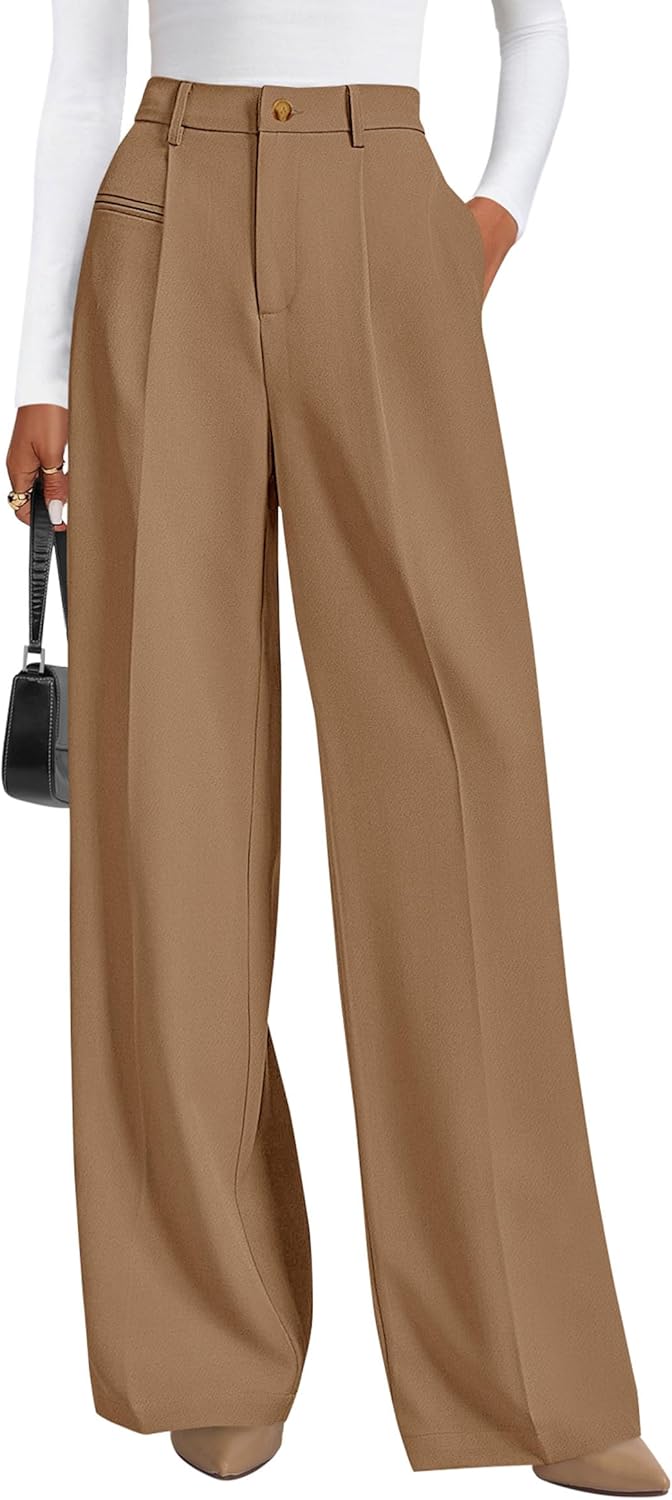 Anaëlle Women's High-Waisted Wide Leg Tailored Palazzo Trousers
