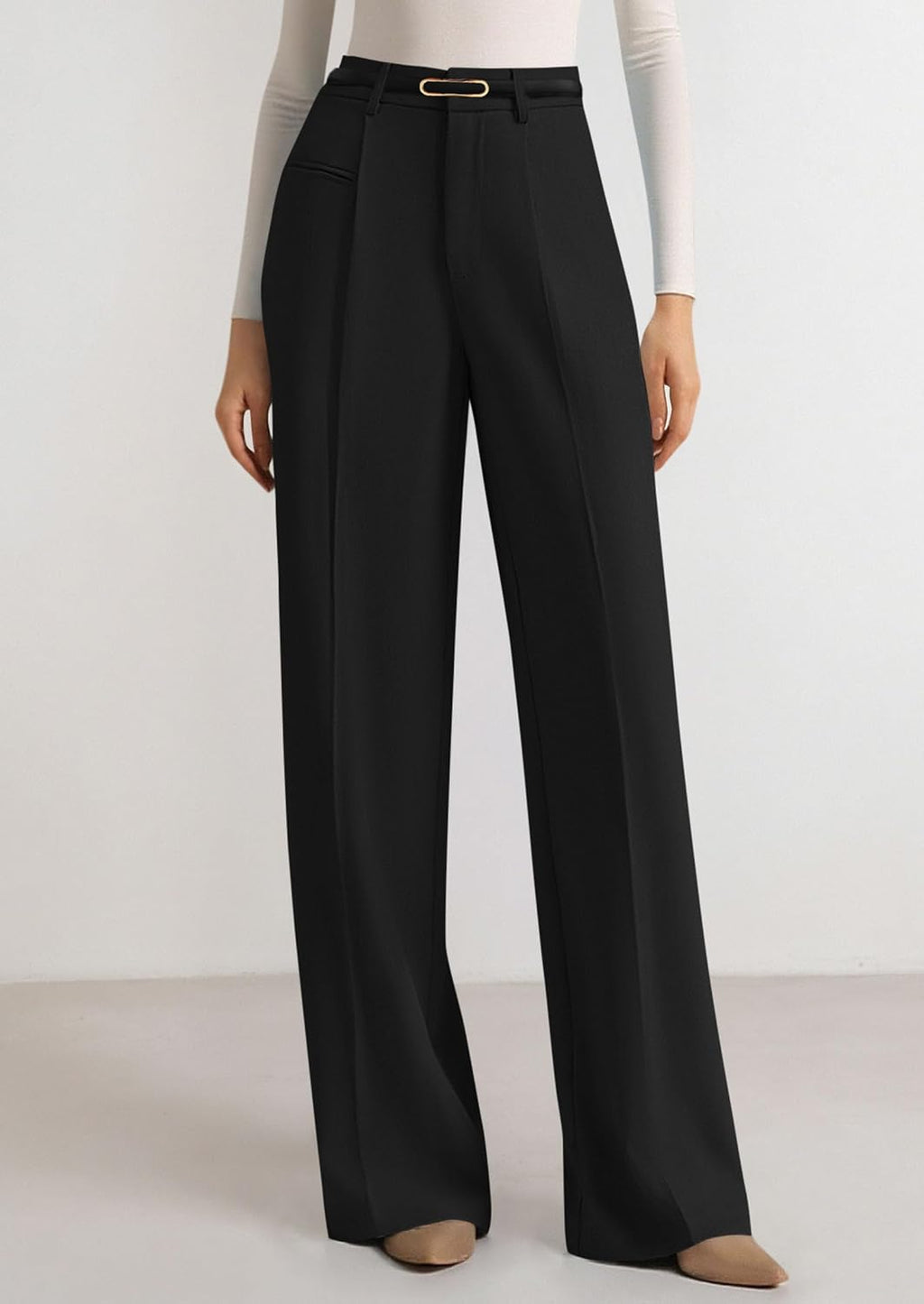 Anaëlle Women's High-Waisted Wide Leg Tailored Palazzo Trousers