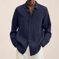 Alaric Men's Linen Shirt – Breathable Long Sleeve Button-Up with Classic Fit
