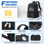 Rosalie 17-Inch Heavy-Duty Mesh School Backpack with Padded Straps and Multiple Pockets