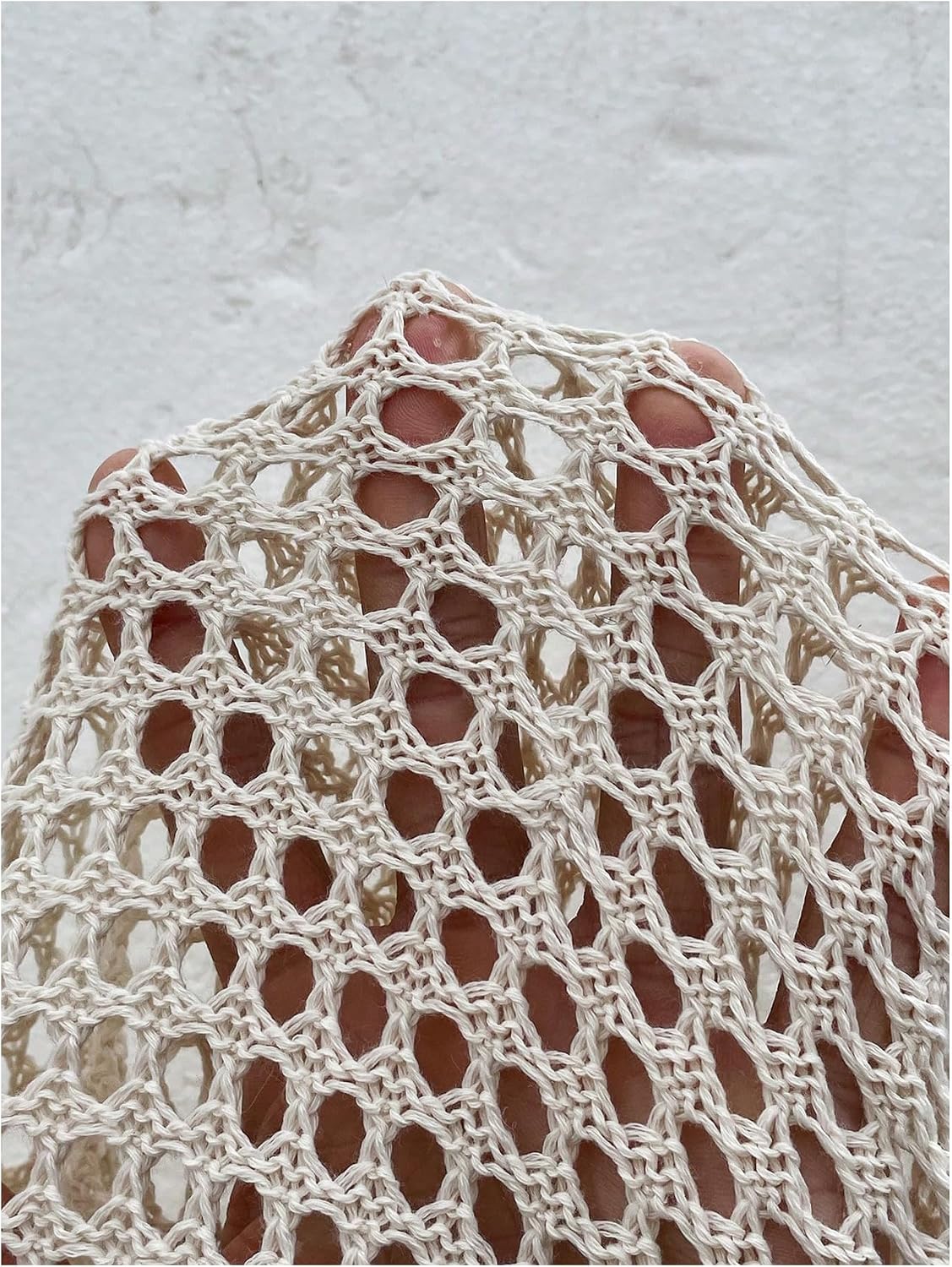 Odette - Oversized Crochet Knit Open Front Cardigan for Women Beach Cover Up Sweater