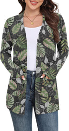 Marielle Lightweight Open-Front Long Cardigan with Pockets for Everyday Layering