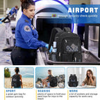 Rosalie 17-Inch Heavy-Duty Mesh School Backpack with Padded Straps and Multiple Pockets