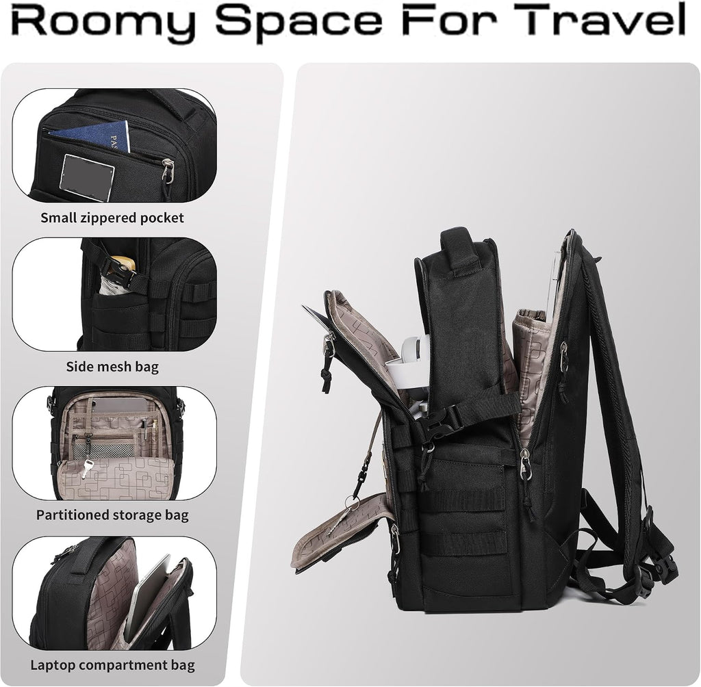Quentin 25L Tactical Outdoor Backpack with MOLLE Webbing and Breathable Padded Straps
