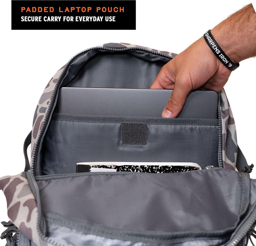 Vincent 25L Camouflage Laptop Backpack with Dual Storage and Padded Shoulder Straps