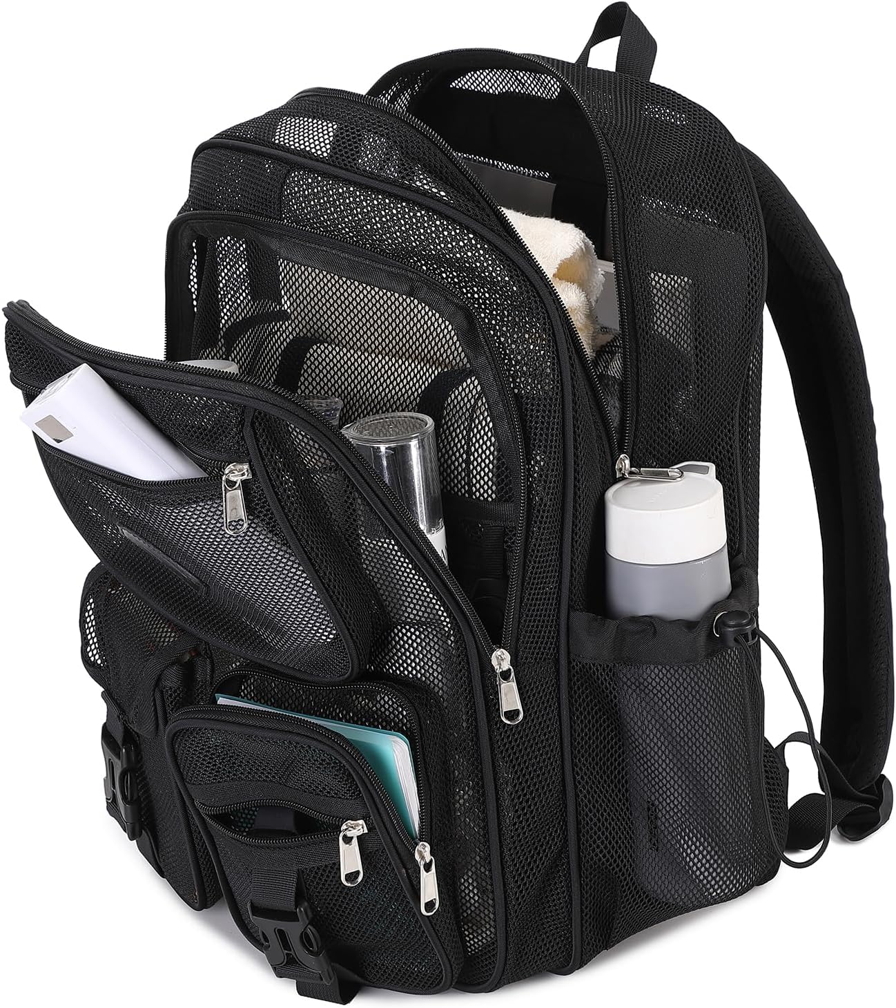 Rosalie 17-Inch Heavy-Duty Mesh School Backpack with Padded Straps and Multiple Pockets