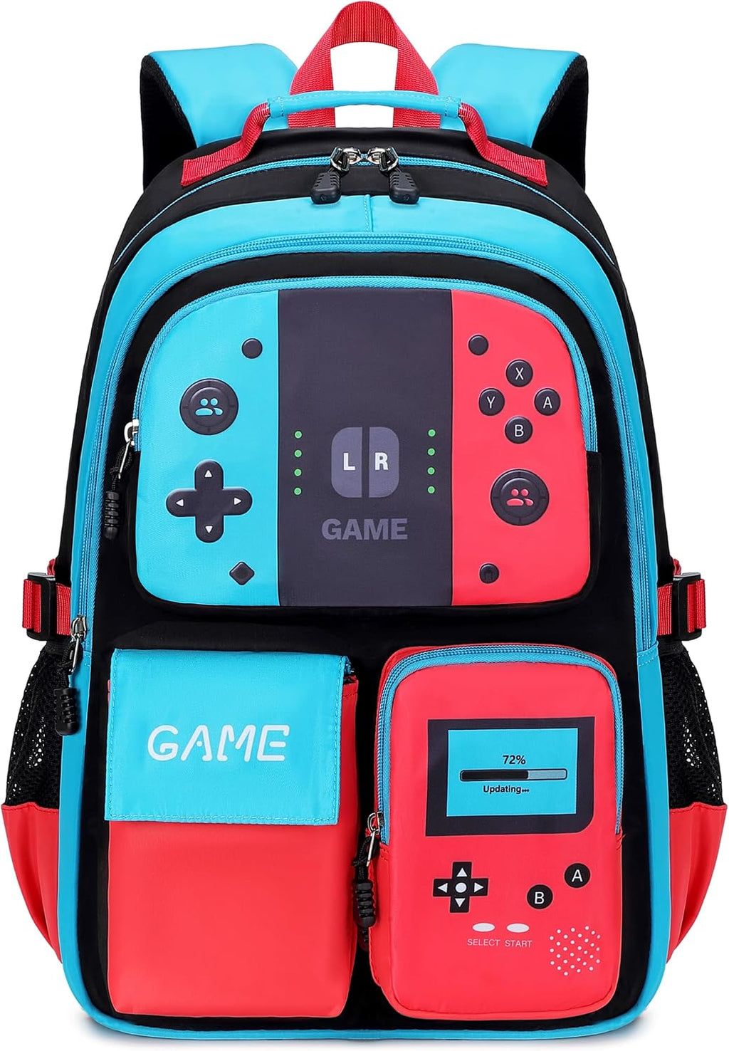 Freya Kids 18-Inch Gaming Backpack with Multiple Pockets and Padded Back Support