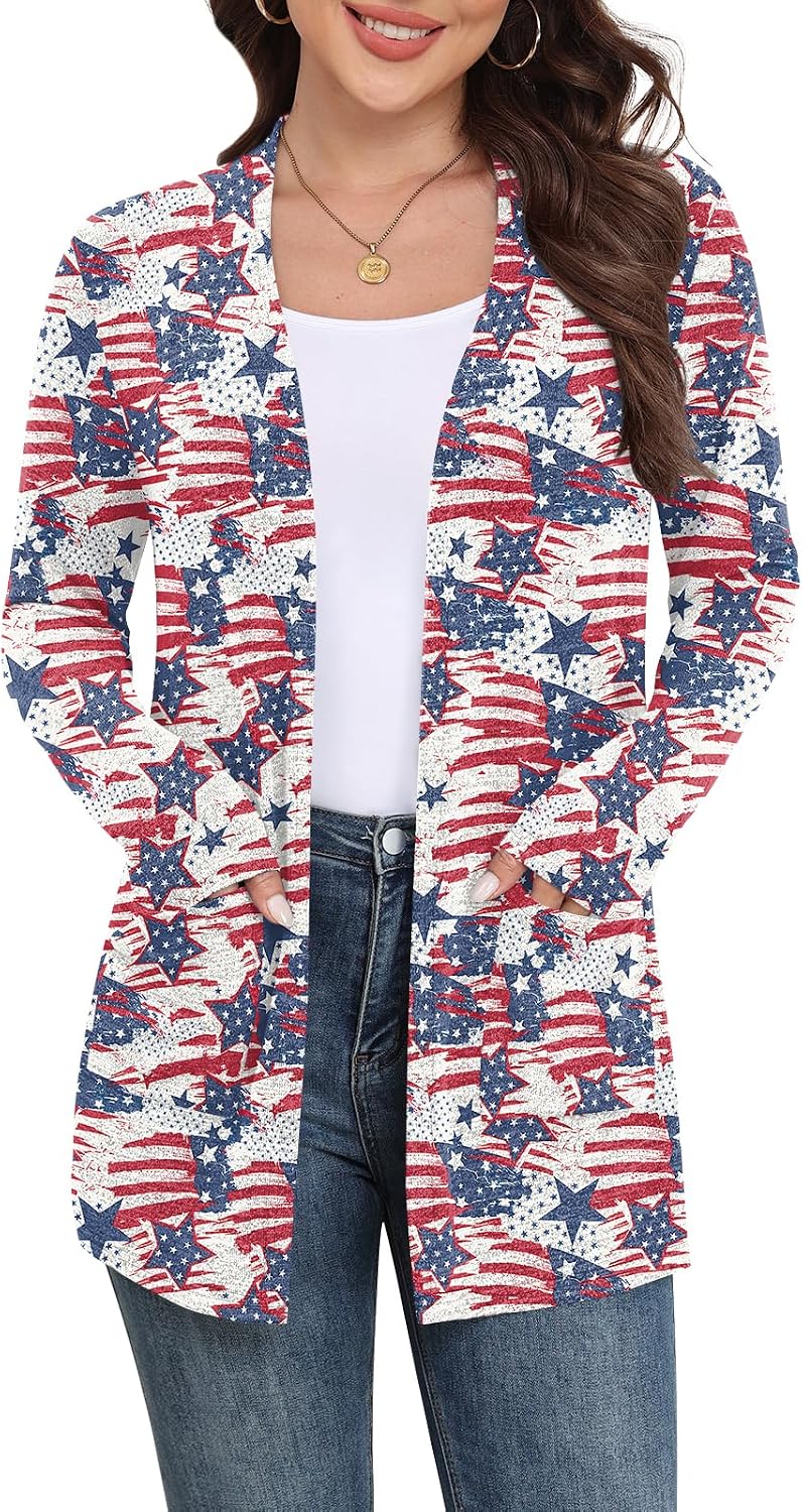 Marielle Lightweight Open-Front Long Cardigan with Pockets for Everyday Layering