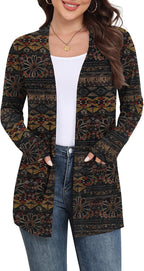 Marielle Lightweight Open-Front Long Cardigan with Pockets for Everyday Layering