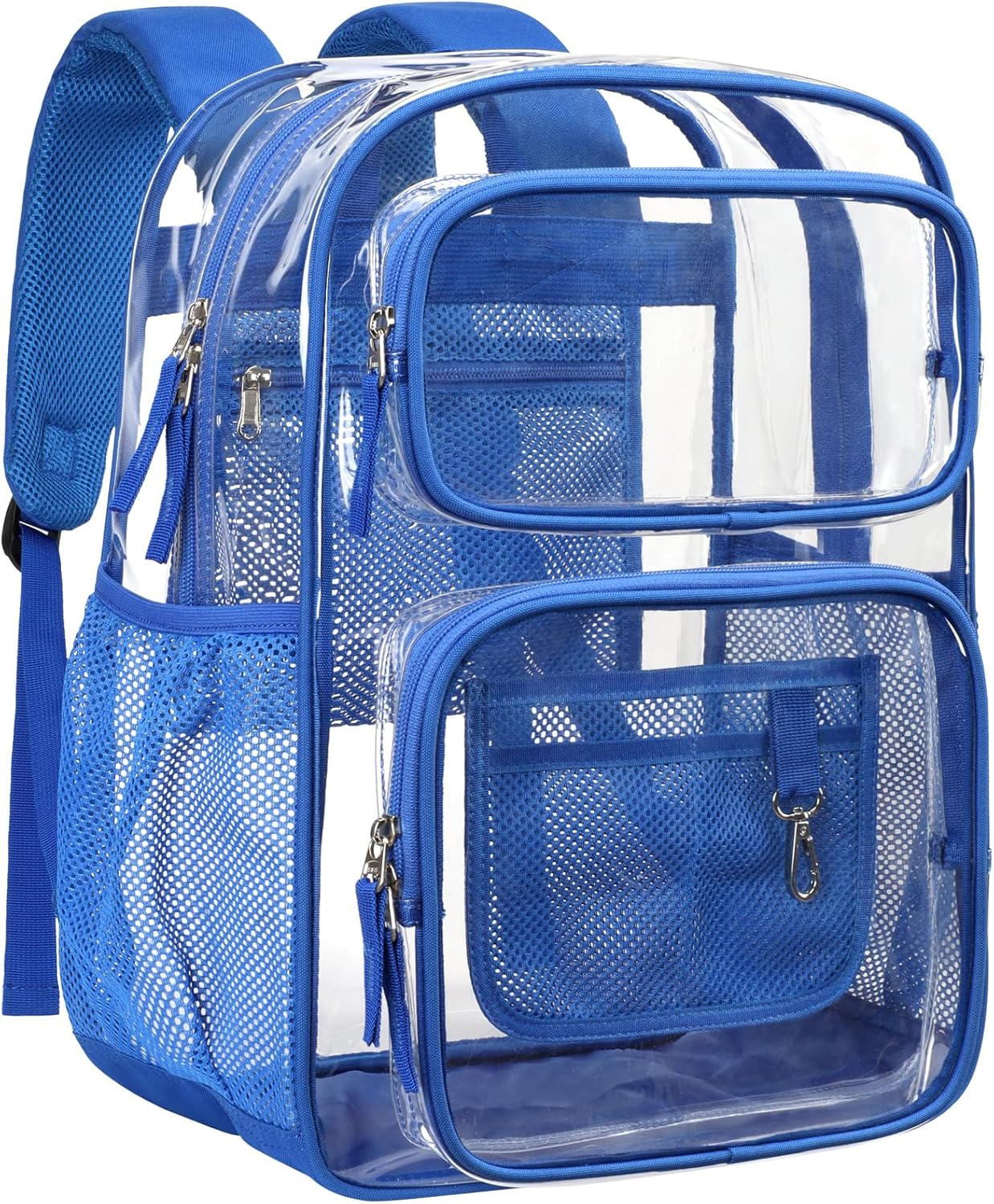 Isolde 17-Inch Heavy-Duty Clear School Backpack with Padded Straps and Laptop Fit