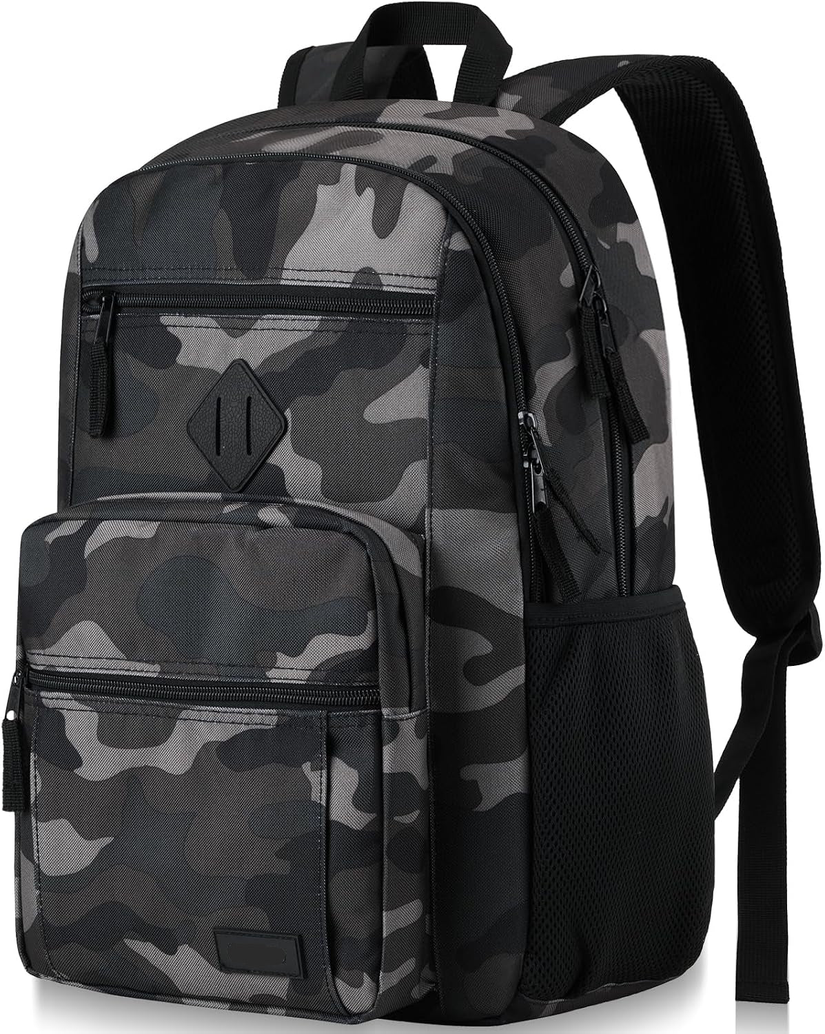 Xavier 30L Black Laptop Backpack with Dual Compartments and Padded Shoulder Straps