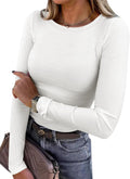 Sandra Women's Crewneck Top – Full-Length Sleeves, Tailored Fit & Lightweight Design