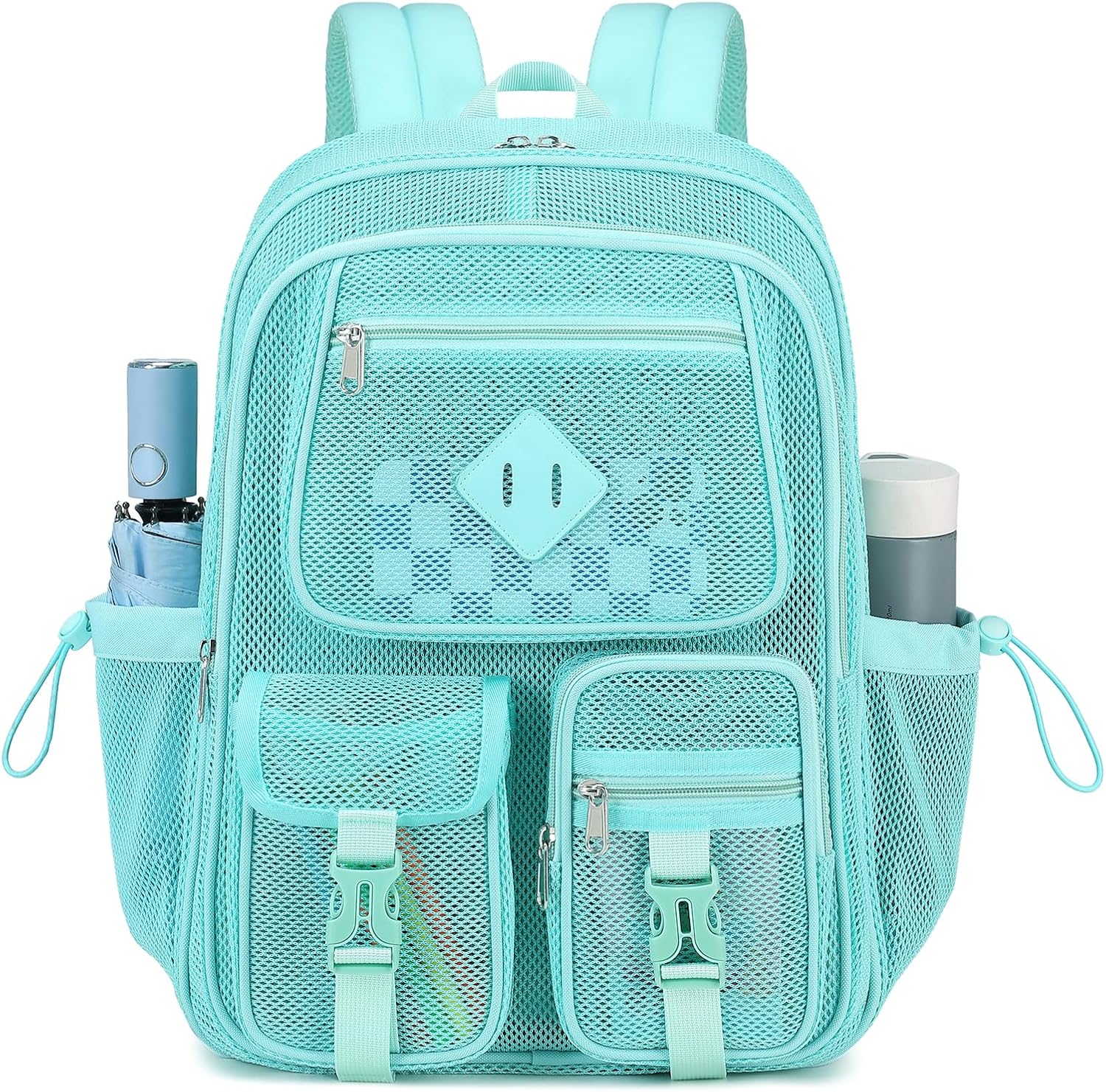 Rosalie 17-Inch Heavy-Duty Mesh School Backpack with Padded Straps and Multiple Pockets