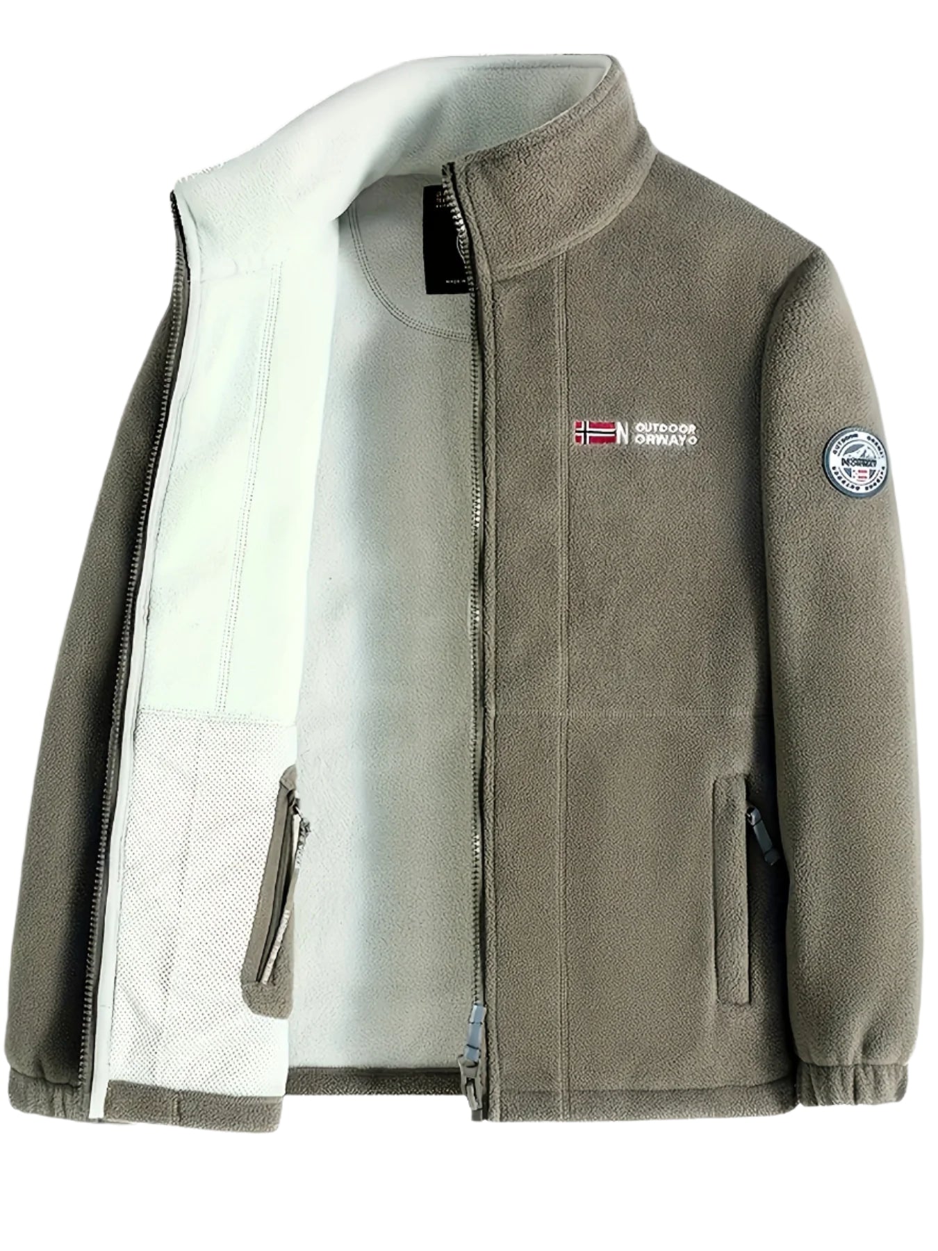 Ronan Men's Outdoor Fleece Jacket – Lightweight Thermal Zip-Up with High Collar