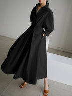 Lucie Women’s Midi Dress – Elegant Buttoned Dress with Flattering Fit & Lightweight Fabric