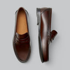 Hugo Men's Leather Loafers – Slip-On Dress Shoes with Rubber Sole