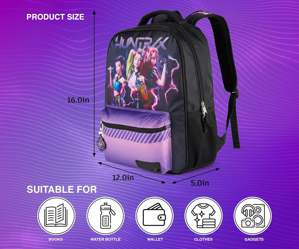 Helena Kids 16-Inch Pop Star School Backpack with Padded Straps and Laptop Sleeve
