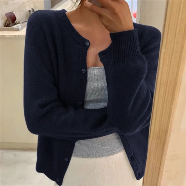 Mireille Women's Soft Knit Cardigan – Relaxed Fit Lightweight Everyday Sweater