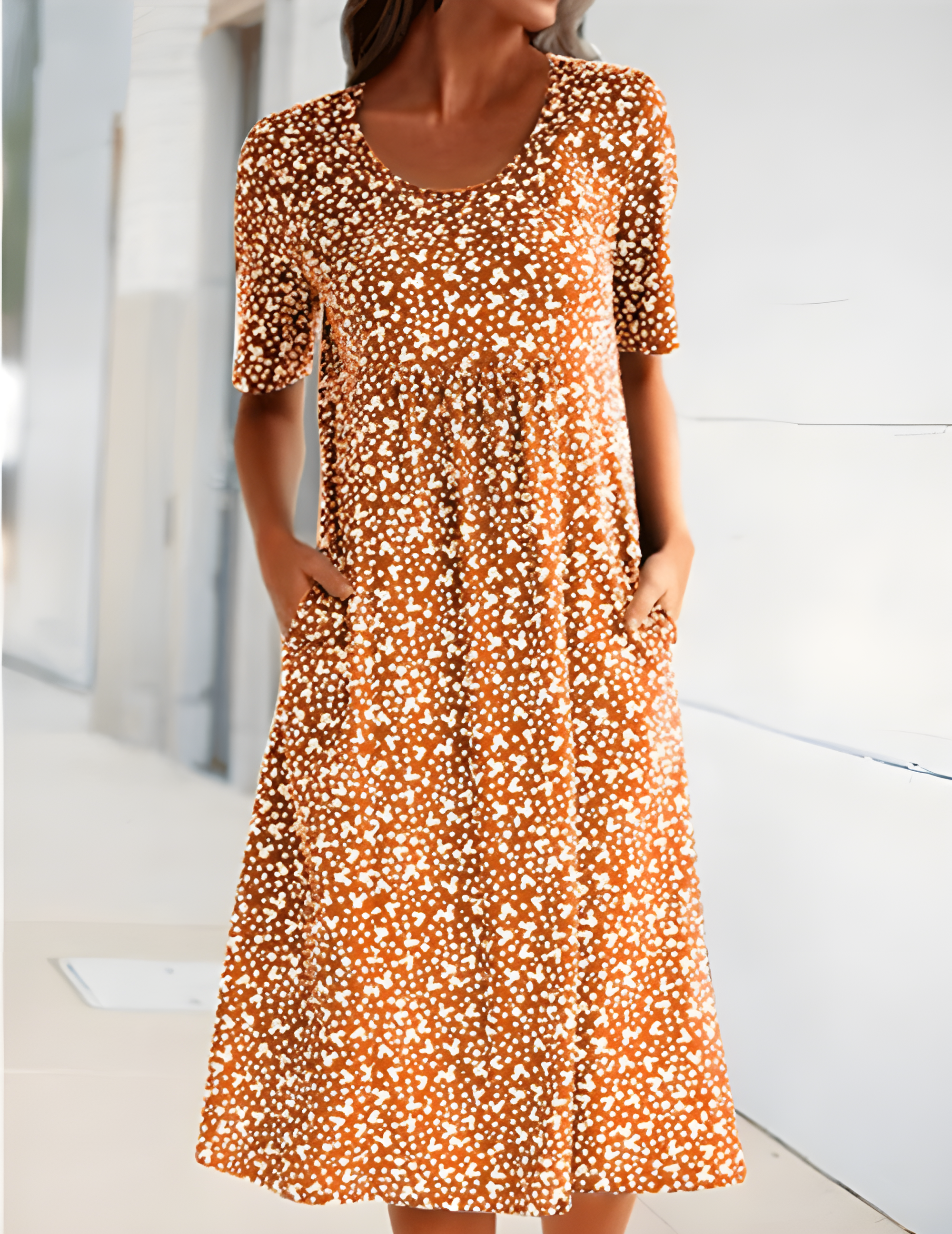 Elowen Women's Lightweight Summer Dress with Elegant Relaxed Silhouette