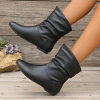 Zoe Women's Leather Boots – Genuine Leather with Non-Slip Sole & Sleek Silhouette