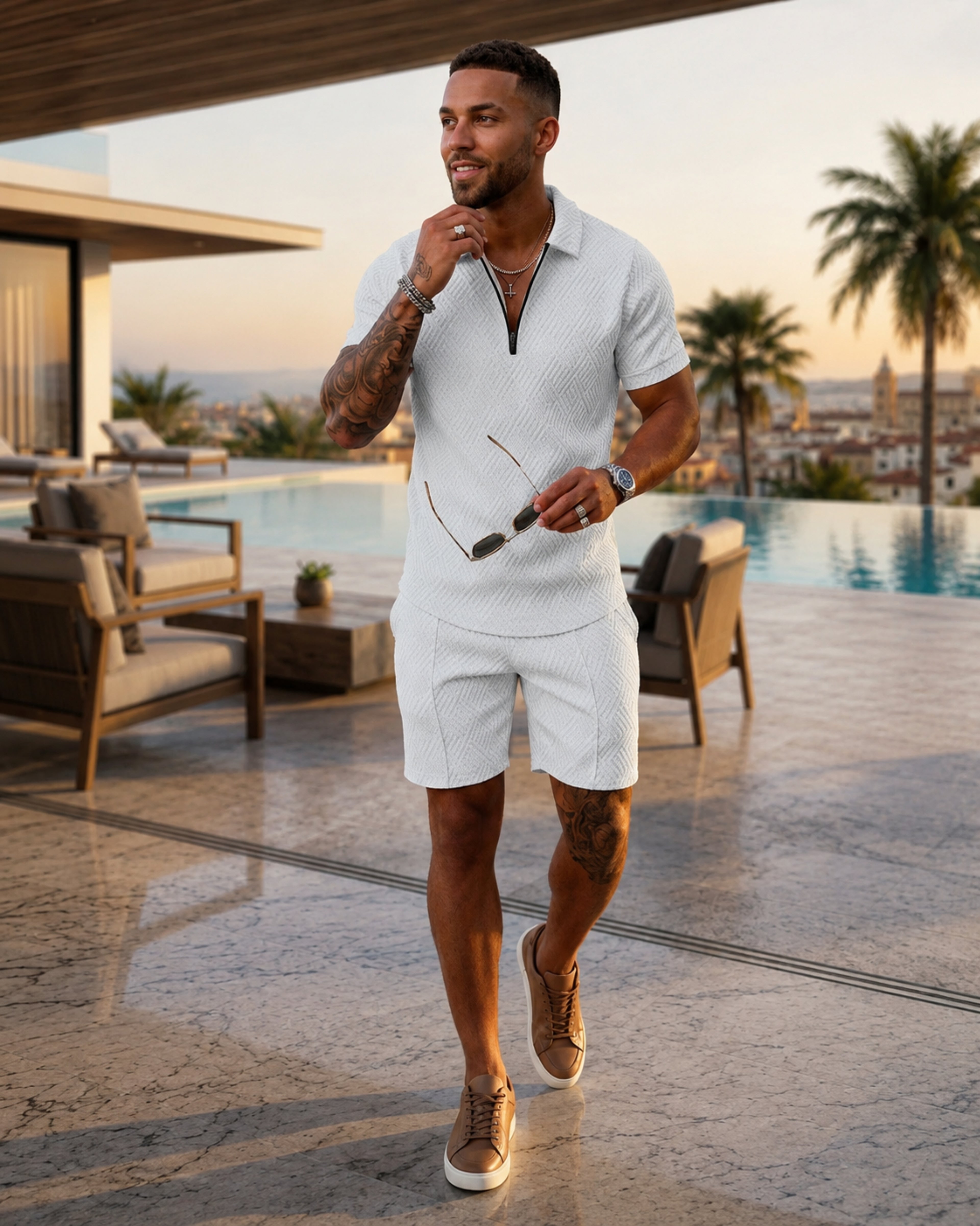 Breccan Men's Summer Linen Set – Breathable Cotton Linen Outfit with Relaxed Fit & Lightweight Comfort