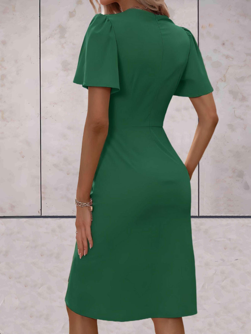 Harper Women’s Wrap Dress – Elegant V-Neck Midi Dress with Flattering Adjustable Fit