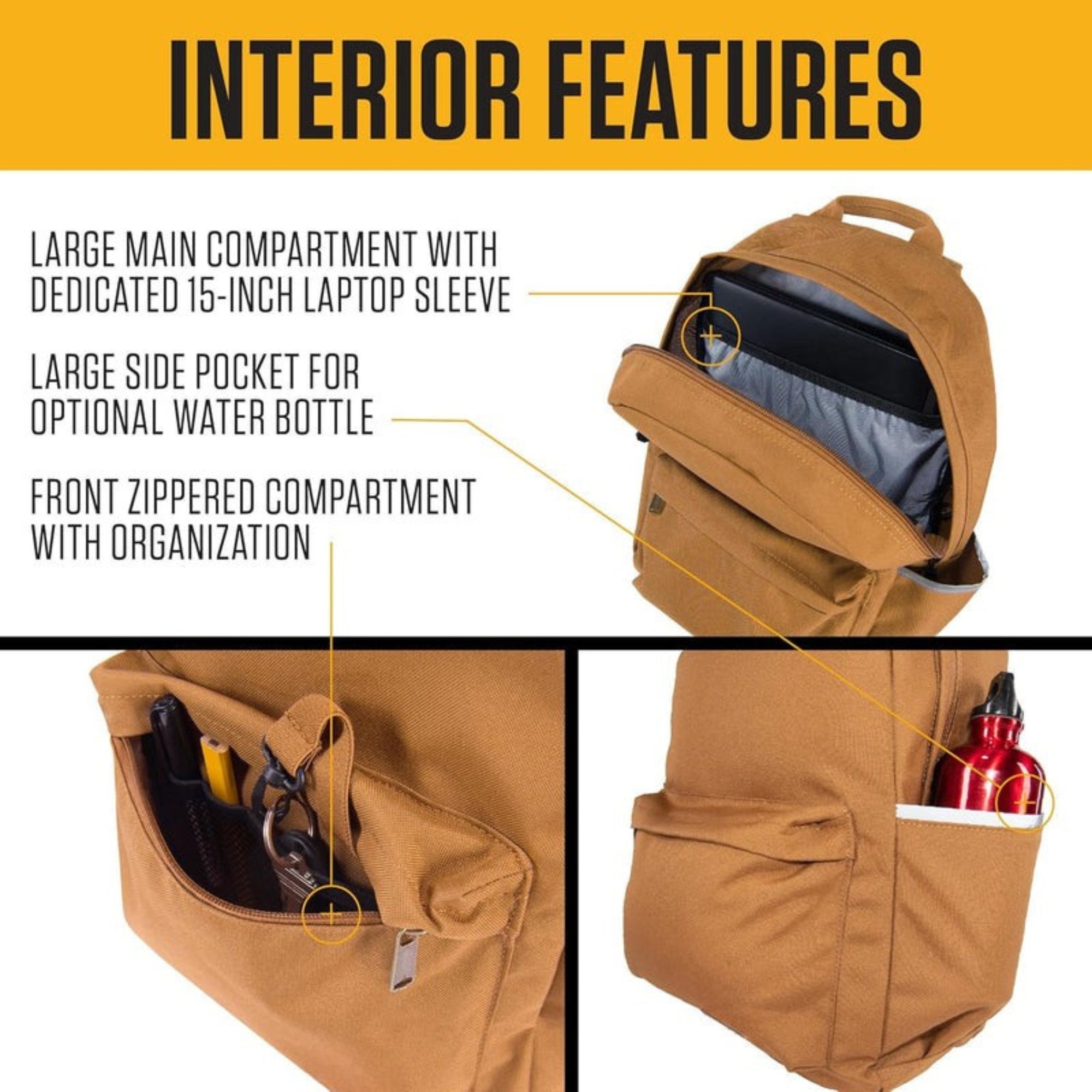Talia 21L Water-Resistant Laptop Backpack with Reflective Details and Padded Straps