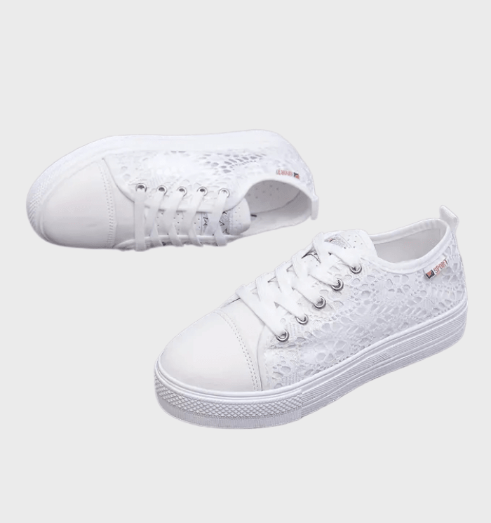 Bianca Women's Low-Top Lace-Up Sneakers – Breathable Anti-Slip Casual Shoes