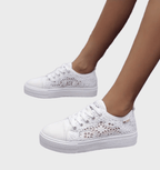 Bianca Women's Low-Top Lace-Up Sneakers – Breathable Anti-Slip Casual Shoes