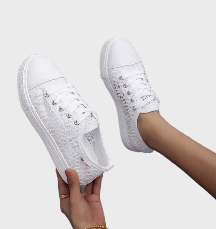 Bianca Women's Low-Top Lace-Up Sneakers – Breathable Anti-Slip Casual Shoes