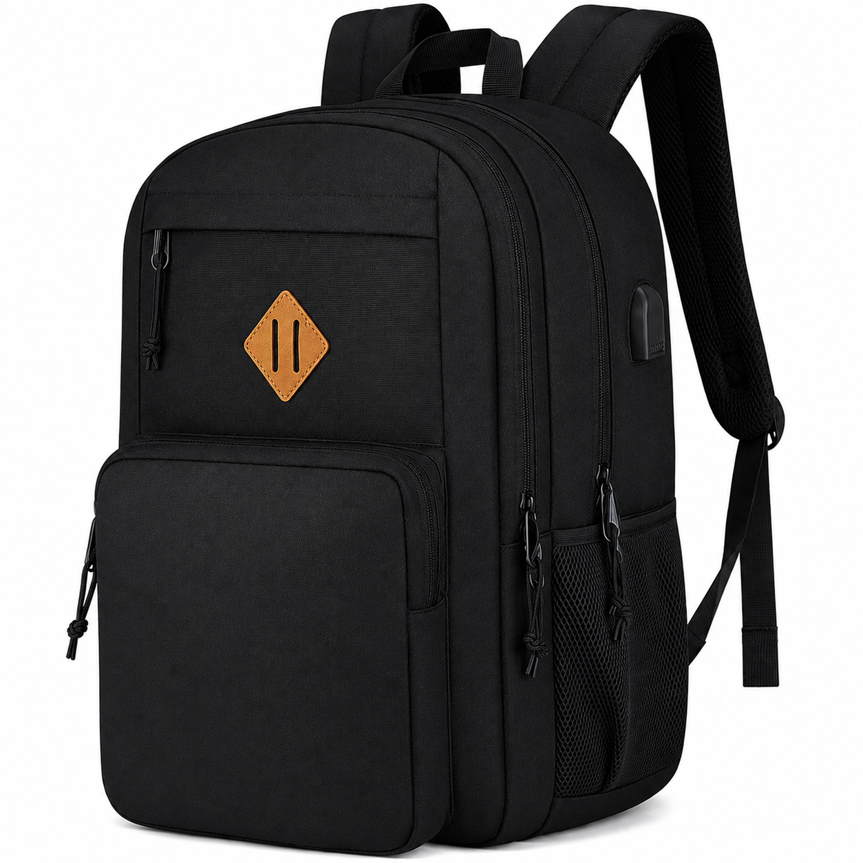 Yannick 15.6-Inch Business Laptop Backpack with USB Port and Hidden Anti-Theft Pocket