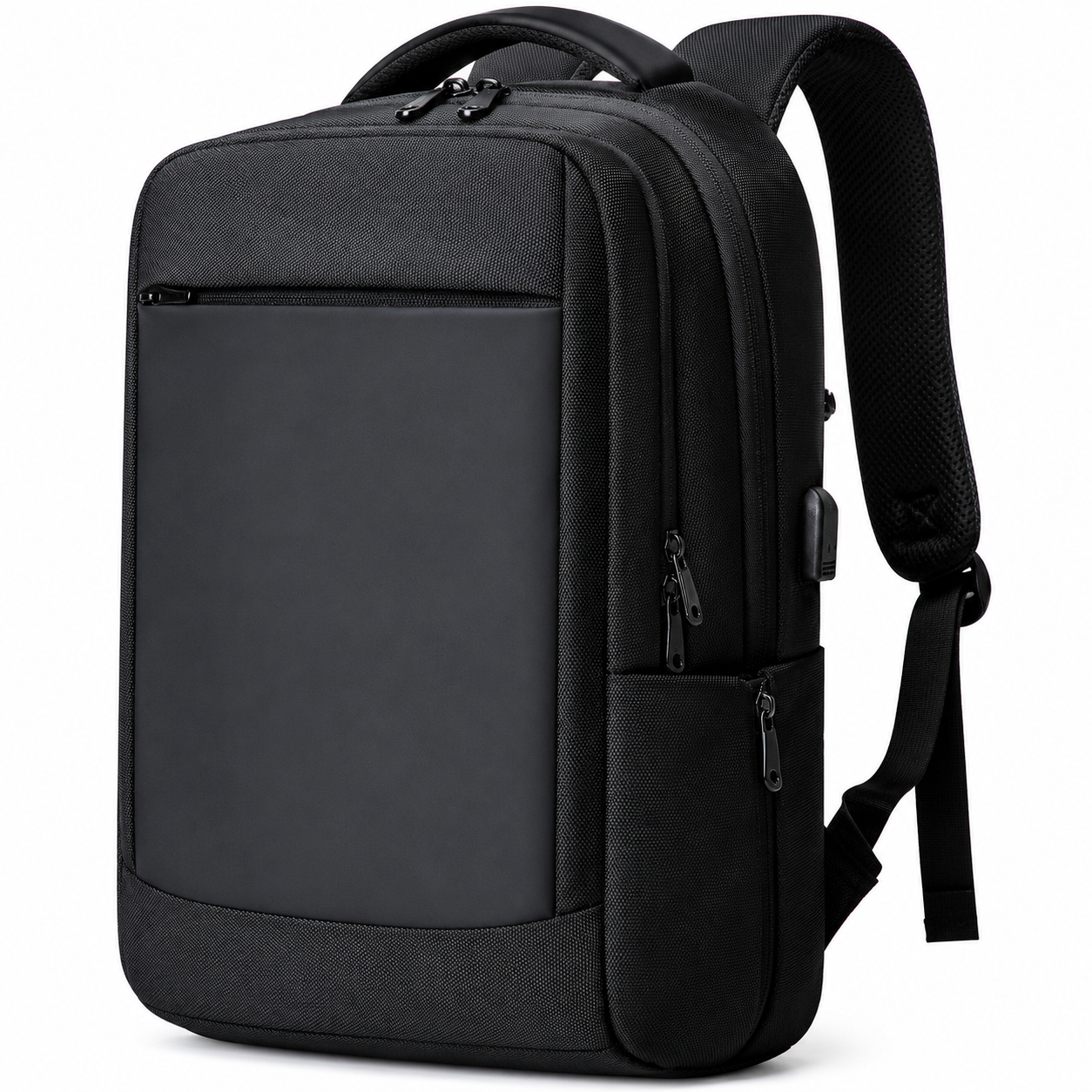 Yannick 15.6-Inch Business Laptop Backpack with USB Port and Hidden Anti-Theft Pocket