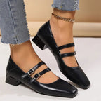 Marisol Women's Ballet Flats – Elegant Double-Strap Shoes for Everyday Comfort
