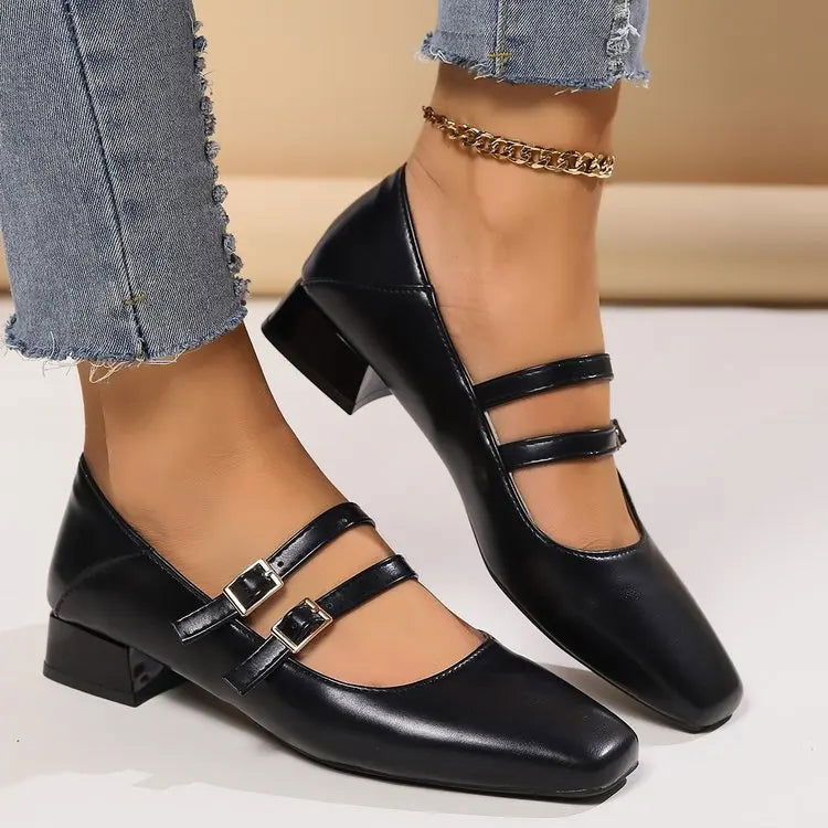 Marisol Women's Ballet Flats – Elegant Double-Strap Shoes for Everyday Comfort