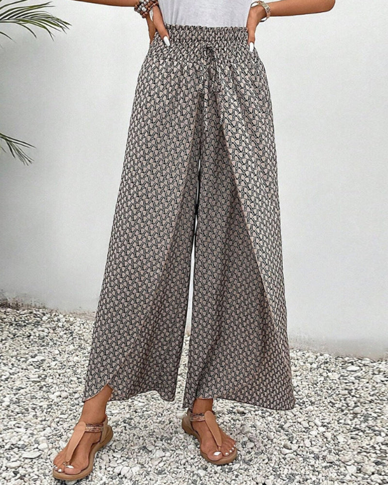 Henriette Women’s High-Waist Wide Leg Trousers – Elegant Comfortable Flared Pants