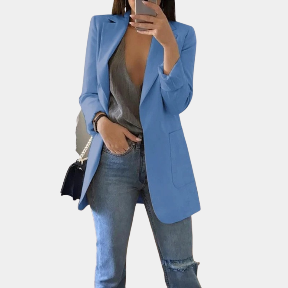 Vivian Women's Tailored Blazer – Elegant Long Sleeve Jacket with Modern Chic Fit