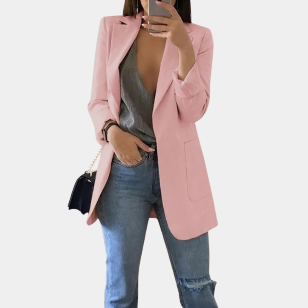 Vivian Women's Tailored Blazer – Elegant Long Sleeve Jacket with Modern Chic Fit