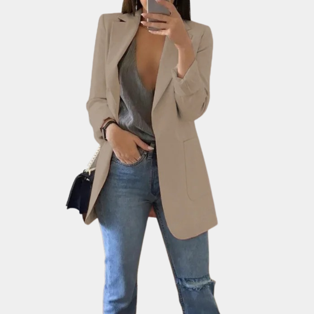 Vivian Women's Tailored Blazer – Elegant Long Sleeve Jacket with Modern Chic Fit