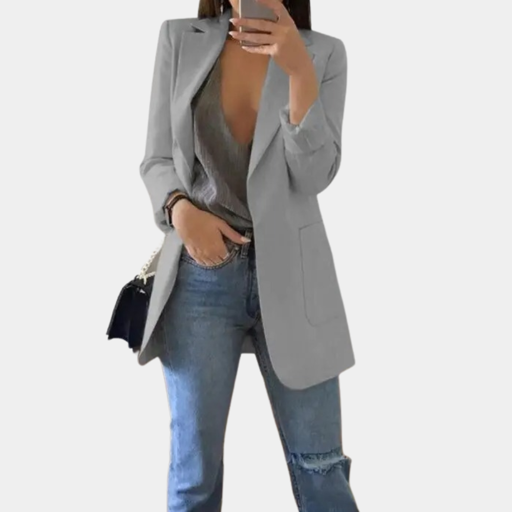 Vivian Women's Tailored Blazer – Elegant Long Sleeve Jacket with Modern Chic Fit