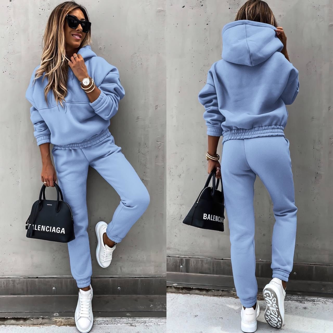 Brielle Women's Lounge Set – Soft Two-Piece Jogger Outfit with Modern Relaxed Fit