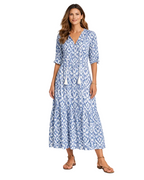 Simone Women's Maxi Dress – Bohemian Chic, Lightweight Cotton & Summery Ibiza Style