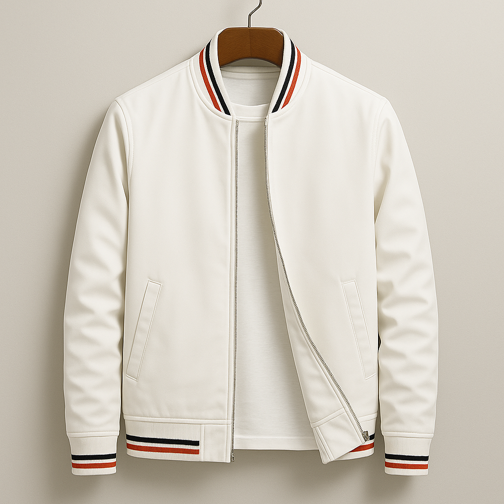 Bob Men’s Varsity Bomber Jacket – Lightweight Casual Zip-Up Coat for Mid-Season