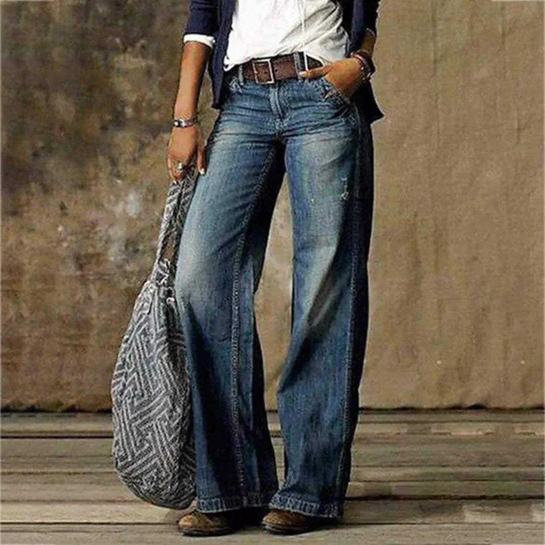 Brinley Women's Low-Rise Stretch Jeans – Vintage Denim Pants with Comfortable Slim Fit