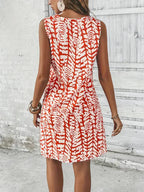Chloe Women's Printed Mini Dress – Sleeveless Summer Dress with Lightweight Breathable Fabric
