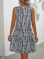 Chloe Women's Printed Mini Dress – Sleeveless Summer Dress with Lightweight Breathable Fabric