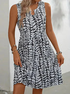 Chloe Women's Printed Mini Dress – Sleeveless Summer Dress with Lightweight Breathable Fabric