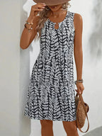 Hannie Women’s Mini Summer Dress – Sleeveless Printed Beach Dress with Lightweight Fit