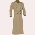 Neil Men's Trench Coat – Long Water-Resistant Coat with a Classic Cut & Refined Style
